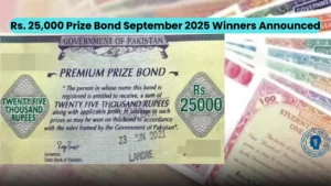 Rs. 25,000 Prize Bond September 2025 Winners Announced – Full Draw List & Prize Details